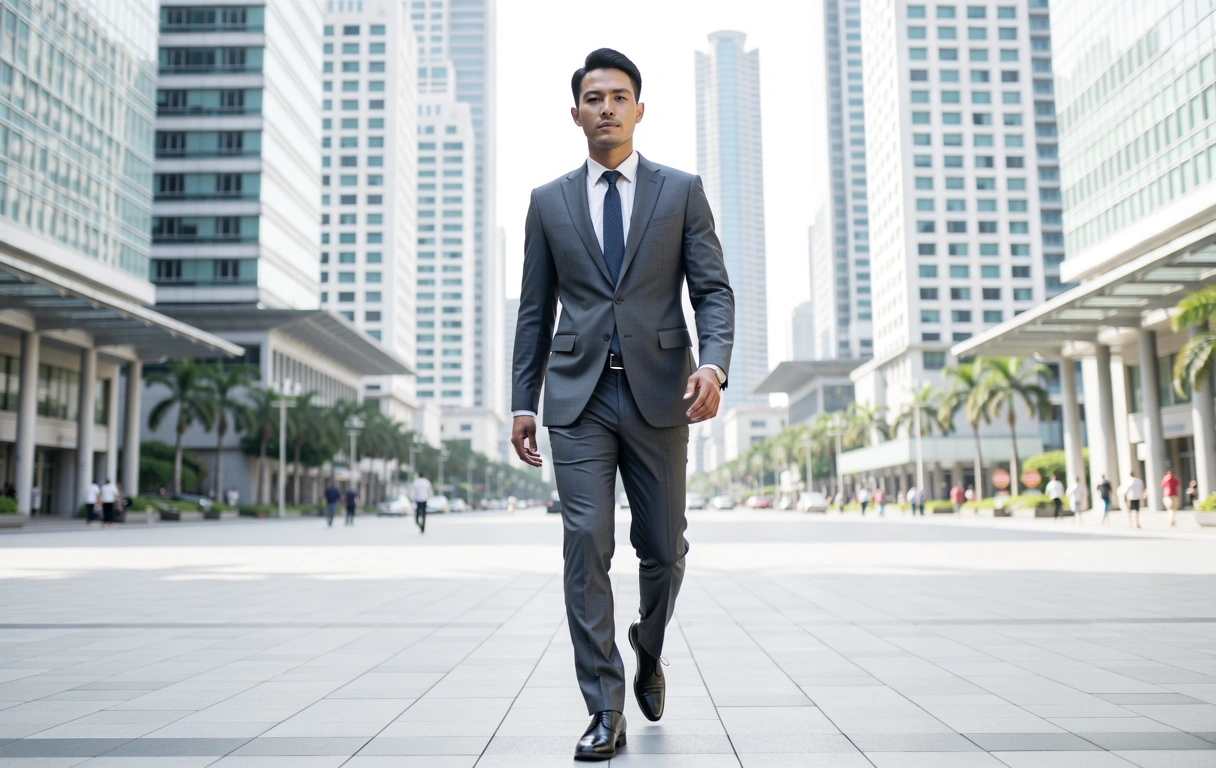 Professional man in Jakarta environment
